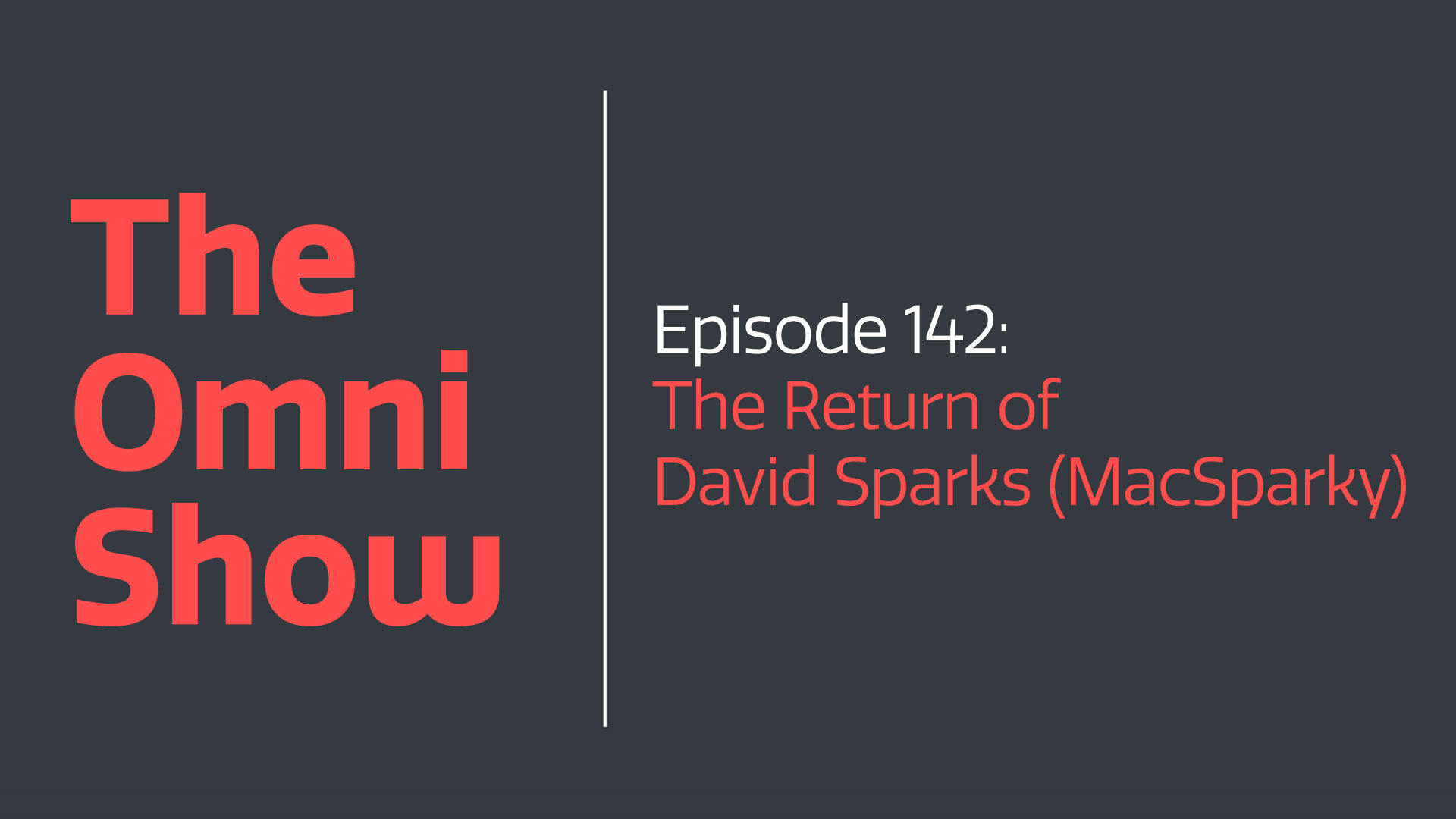 The Omni Show: The Return of David Sparks (MacSparky)